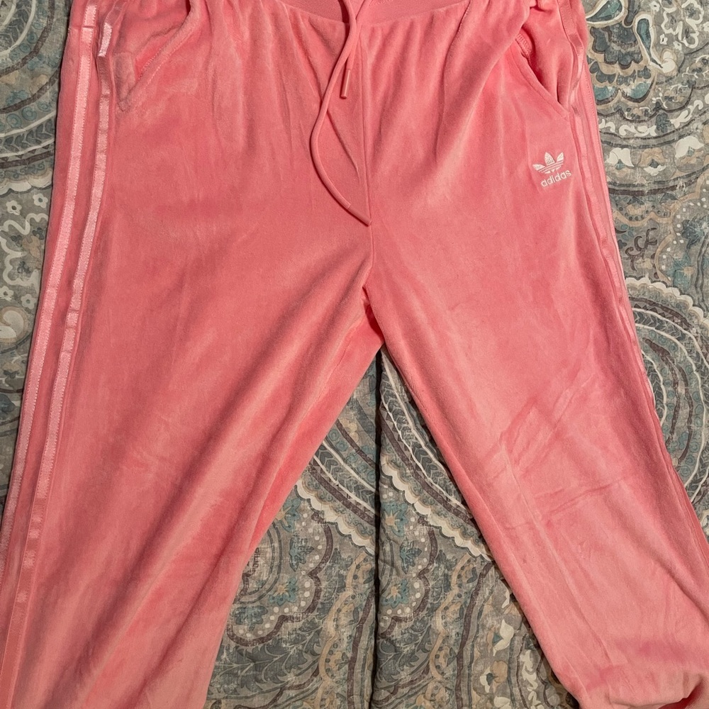 Adidas W velour joggers, M